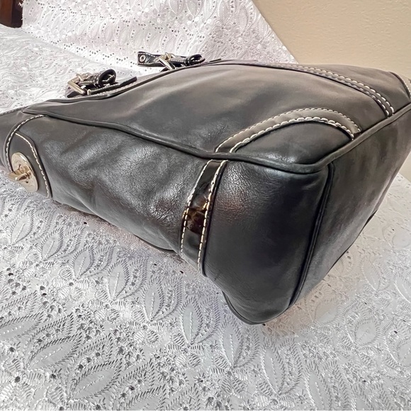 Coach Vintage Hampton Legacy F10412 Black Leather Tote Shoulder Bag - Picture 8 of 12
